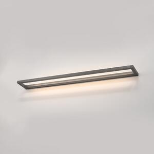 PURE LED lampă de perete Puro, gri Lățime 100 cm Dimmer aluminiu, reglabil, Gri, Camera de zi / sufragerie, Aluminiu, Modern, Soclu de perete jos