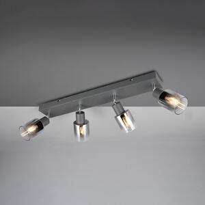 Reality Leuchten Spot de plafon Cadiz, 4 lumini, E14, antracit, reglabil, Negru, Hol, Metal