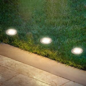 Briloner Spot LED de încastru 3914032 IP67 12 V, set pornire cu 3 unități, 4,5 cm,, Metalic, Oțel inoxidabil, Modern