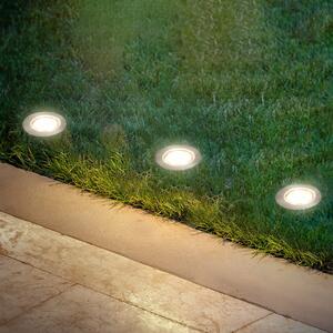 Briloner Spot LED de încastrare 3915032 IP67 12 V, set 3 bucăți, 4,5 cm, oțel, Metalic, Oțel inoxidabil, Modern
