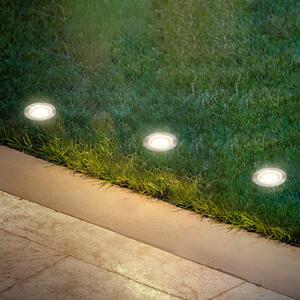 Briloner Spot LED de încastrare 3913032 IP67 12 V, extensie triplă, 3 cm, oțel inoxidabil, Metalic, Oțel inoxidabil, Modern