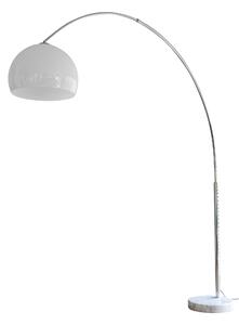 Lampadar din metal/marmura/plastic 230 cm alb, 1 bec