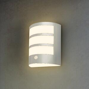 Briloner Aplică de exterior cu LED reîncărcabilă 3795014, cromată, senzor, IP44, Gri, Plastic, Modern
