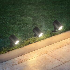 Briloner Spot LED cu vârf de pământ 3799035, negru, plastic set 3 Ø 5 cm, Negru, Plastic, Modern
