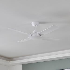 EGLO Ventilator de plafon Bondi 1, alb mat, telecomandă, Alb, Camera de zi / sufragerie, Plastic
