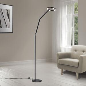 ORION LED lampă de podea Ringo, negru, metal, reglabil, dimmable, reglabil, Negru, Camera de zi / sufragerie, Metal, Modern