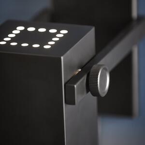 FRANDSEN aplică de perete BF Quadro, negru, lățime 14 cm, metal, Negru, Camera de zi / sufragerie, Metal, Design