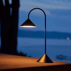 FRANDSEN Lampa de masă cu LED și baterie Grasp, negru, 47 cm, metal, reglabil, Negru, Metal, Design