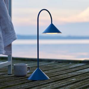 FRANDSEN Lampa de masă cu LED-uri Grasp, petrol, 47 cm, metal, reglabil, Albastru, Metal, Design