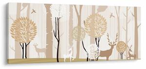 Tablou - Pădure ilustrată (120x50 cm)