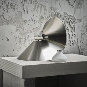 FRANDSEN Lampă de masă Peel, culoare oțel, înălțime 28 cm, Metalic, Camera de zi / sufragerie, Metal, Design