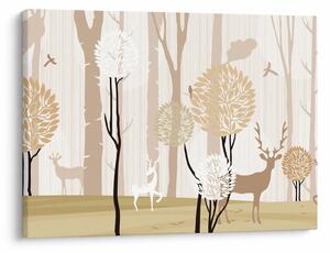 Tablou - Pădure ilustrată (70x50 cm)