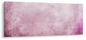 Tablou - Mandala pe zid roz (120x50 cm)