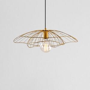 Opviq Lampă suspendată Tel 6502, auriu, metal, Ø 50 cm, reglabil, Auriu / Alamă, Camera de zi / sufragerie, Metal, Modern