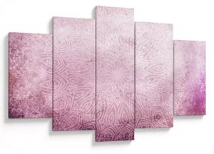 Tablou - Mandala pe zid roz (150x105 cm)