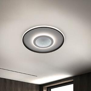 Näve Plafonieră LED Redona, alb/negru, Ø 50 cm, CCT, 3D, reglabil, Negru, Camera de zi / sufragerie, Metal, Modern
