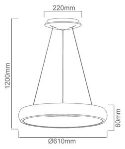Orlicki Design Rotto lampă suspendată 1x50 W alb OR80797