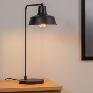 Opviq Lampa de masă Berceste 181BLACK-ML, metal negru, înălțime 55 cm, Negru, Camera de zi / sufragerie, Metal