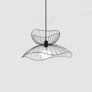 Opviq Lampă suspendată Farac 6390, negru, metal, Ø 50 cm, reglabil, Negru, Camera de zi / sufragerie, Metal