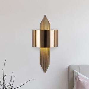 Opviq Aplică de perete 619-A, auriu antic, metal, înălțime 75 cm, reglabil, Bronz / Alamă Veche, Camera de zi / sufragerie, Metal