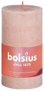 Bolsius Lumânări bloc rustice Shine, 8 buc., roz cețos,100x50 mm 103668770304