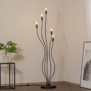 Opviq Lampadar Bonibon 13231 negru metal înălțime 155 cm 5 becuri, Negru, Camera de zi / sufragerie, Metal, Modern