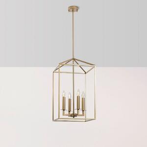 Opviq Candelabru Till 13256, auriu, metal, 4 becuri, reglabil, Auriu / Alamă, Camera de zi / sufragerie, Metal