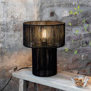 Markslöjd Lampa de masă Soga, negru, iută, înălțime 40 cm, Negru, Camera de zi / sufragerie, Altele