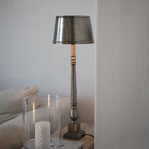 Markslöjd Lampă de masă Metallo, argintiu antic, metal, înălțime 66 cm, Metalic, Camera de zi / sufragerie, Metal