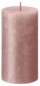 Bolsius Lumânări bloc rustice Shimmer, 4 buc., roz, 130x68 mm 103667647150