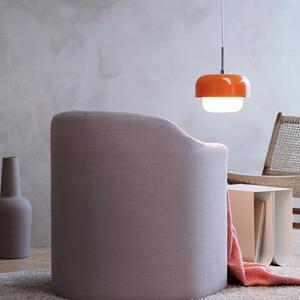 Dyberg Larsen Lampă suspendată Haipot, portocaliu, reglabil, Portocaliu, Camera de zi / sufragerie, Metal, Scandinavă