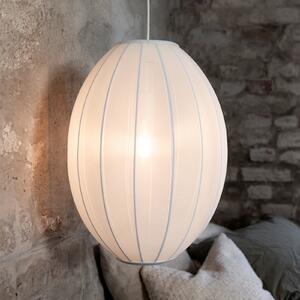Markslöjd Lampă suspendată Florence, albă, Ø 40 cm, nailon, reglabil, Alb, Camera de zi / sufragerie, Țesătură / Textil, Scandinavă