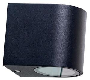 Dyberg Larsen Læsø aplică de exterior, 1 bec, Negru, Aluminiu, Design