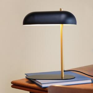 Dyberg Larsen Lampă de masă Arch, negru/culoarea alamă, metal, Negru, Studiu / Birou, Metal, Design, Umbră de masă
