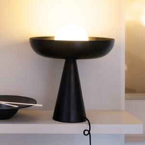 Dyberg Larsen Lampă de masă Ava, negru, metal, înălțime 35 cm, Negru, Camera de zi / sufragerie, Metal, Design