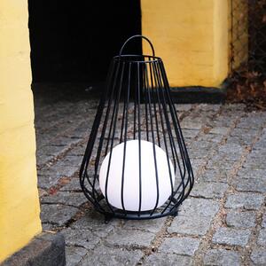 Dyberg Larsen Lampă de masă cu LED și baterie Evesham, înălțime 48 cm, reglabil, Negru, Metal, Design