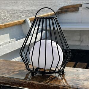 Dyberg Larsen Lampă de masă cu LED și baterie reîncărcabilă Evesham, înălțime, reglabil, Negru, Metal, Design