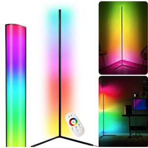 Lampa de colt RGB LED, telecomanda, jocuri de lumini, design ultra, 140cm/40W