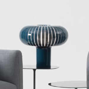 Kartell Lampa de masă Teresa Special Edition, petrol, Ø50cm, reglabil, Albastru, Camera de zi / sufragerie, Plastic, Design