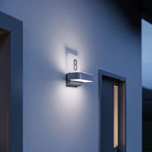 STEINEL LED lampă de perete pentru exterior L 820 SC, senzor, argintiu, Gri, Aluminiu, Modern