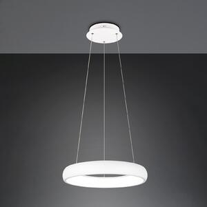 Trio Lighting Lampă suspendată Cardona LED, Ø 46,5 cm, alb, CCT, metal, reglabil, Alb, Camera de zi / sufragerie, Metal, Modern