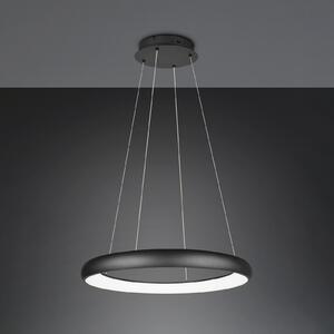 Trio Lighting Lampă suspendată cu LED Cardona, Ø 75 cm, negru, CCT, metal, reglabil, Negru, Camera de zi / sufragerie, Metal, Modern
