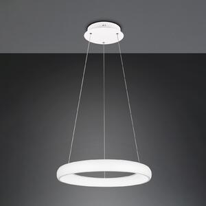 Trio Lighting Lampă suspendată cu LED Cardona, Ø 62 cm, alb, CCT, metal, reglabil, Alb, Camera de zi / sufragerie, Metal, Modern