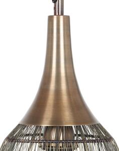 Trio Lighting Lampă suspendată Soraya, 1 bec, ovală, metal, alamă antică, reglabil, Bronz / Alamă Veche, Camera de zi / sufragerie, Metal