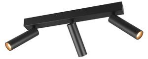 Trio Lighting Ambala LED spot de plafon, 3 becuri, negru, metal, CCT, dimabil, reglabil, Negru, Camera de zi / sufragerie, Metal, Modern