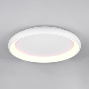 Trio Lighting Plafonieră LED Cardona, Ø 75 cm, alb mat, metal, CCT, reglabil, Alb, Camera de zi / sufragerie, Metal, Modern