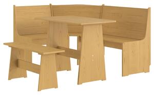 Set mobilier de bucătărie, 3 piese, maro miere, lemn masiv pin