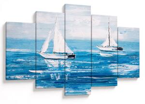 Tablou - Pictură yacht pe mare (150x105 cm)