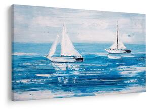 Tablou - Pictură yacht pe mare (90x60 cm)