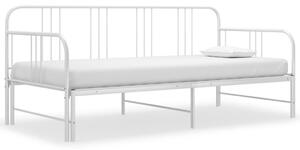 Cadru pat canapea extensibilă, alb, 90 x 200 cm, metal